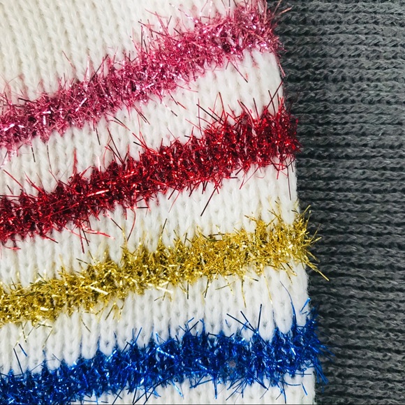 Betsey Johnson Beanie - Hat -NWT-Rainbow Stripe - Picture 5 of 8
